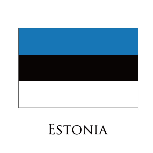 Estonia flag logo iron on paper